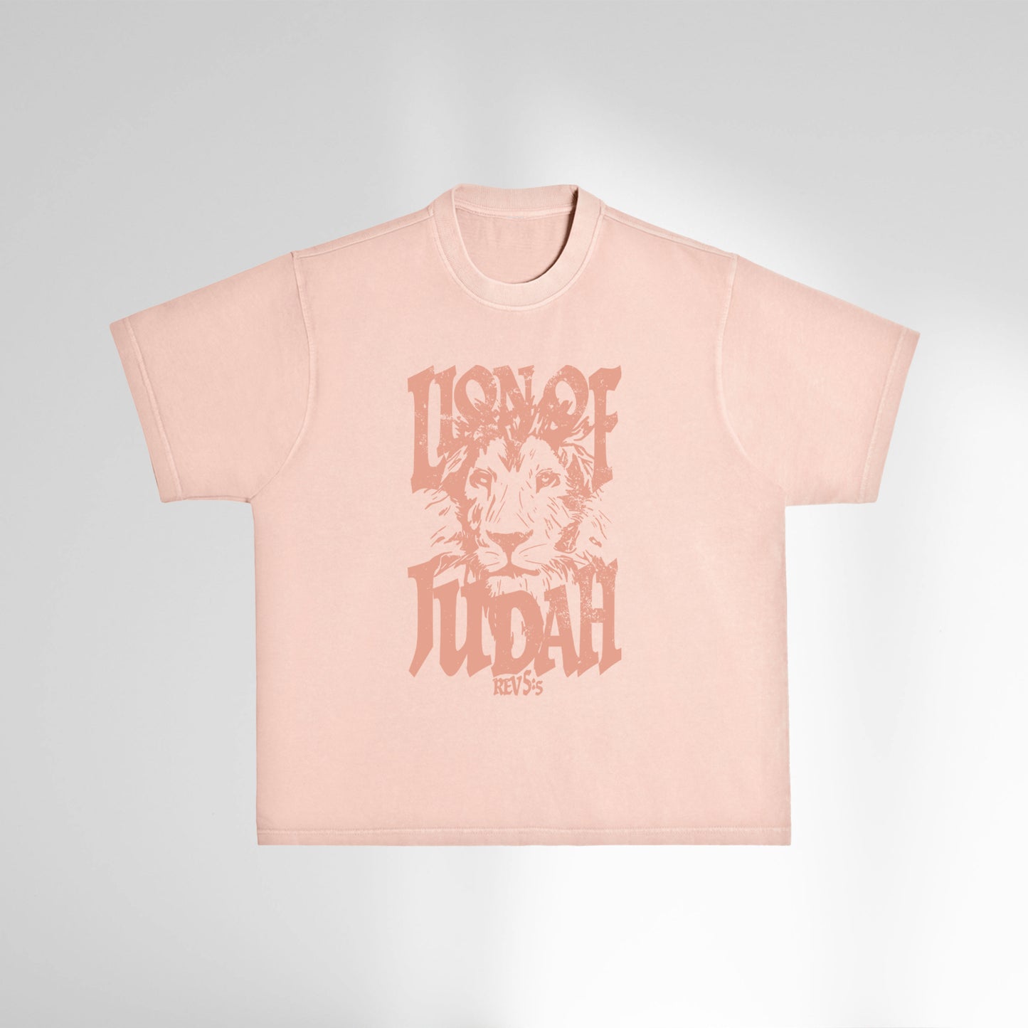 Lion of Judah | Urban Heavy Tee | Salmon Monochrome
